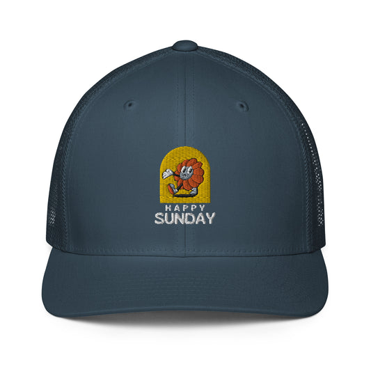Closed-back Happy Sunday trucker cap