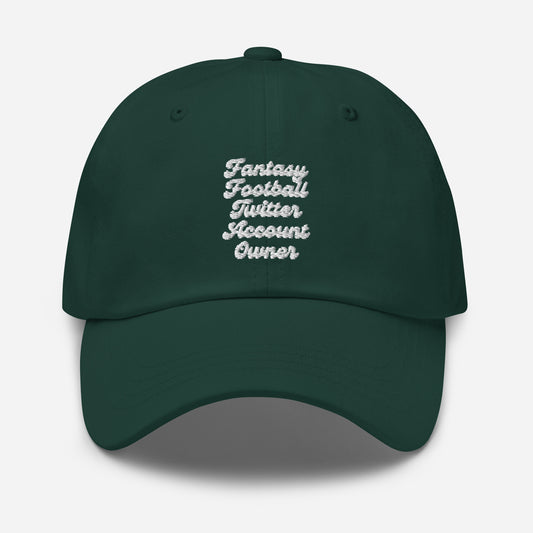 Fantasy Football Twitter Account Owner Dad hat
