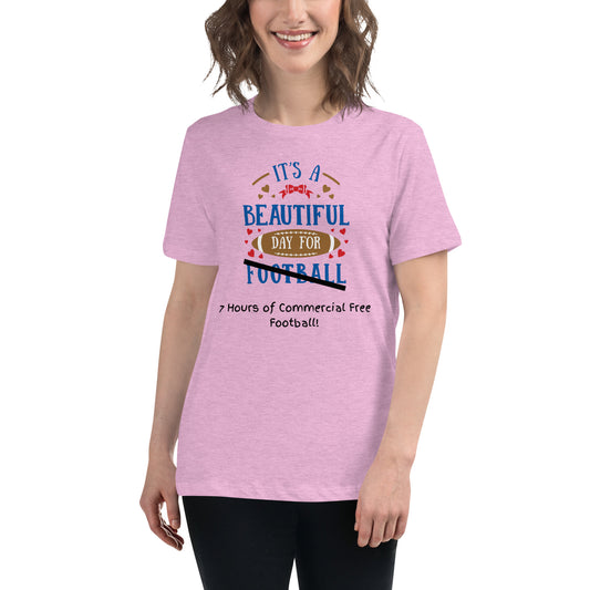Beautiful Day for Football Women's Relaxed T-Shirt